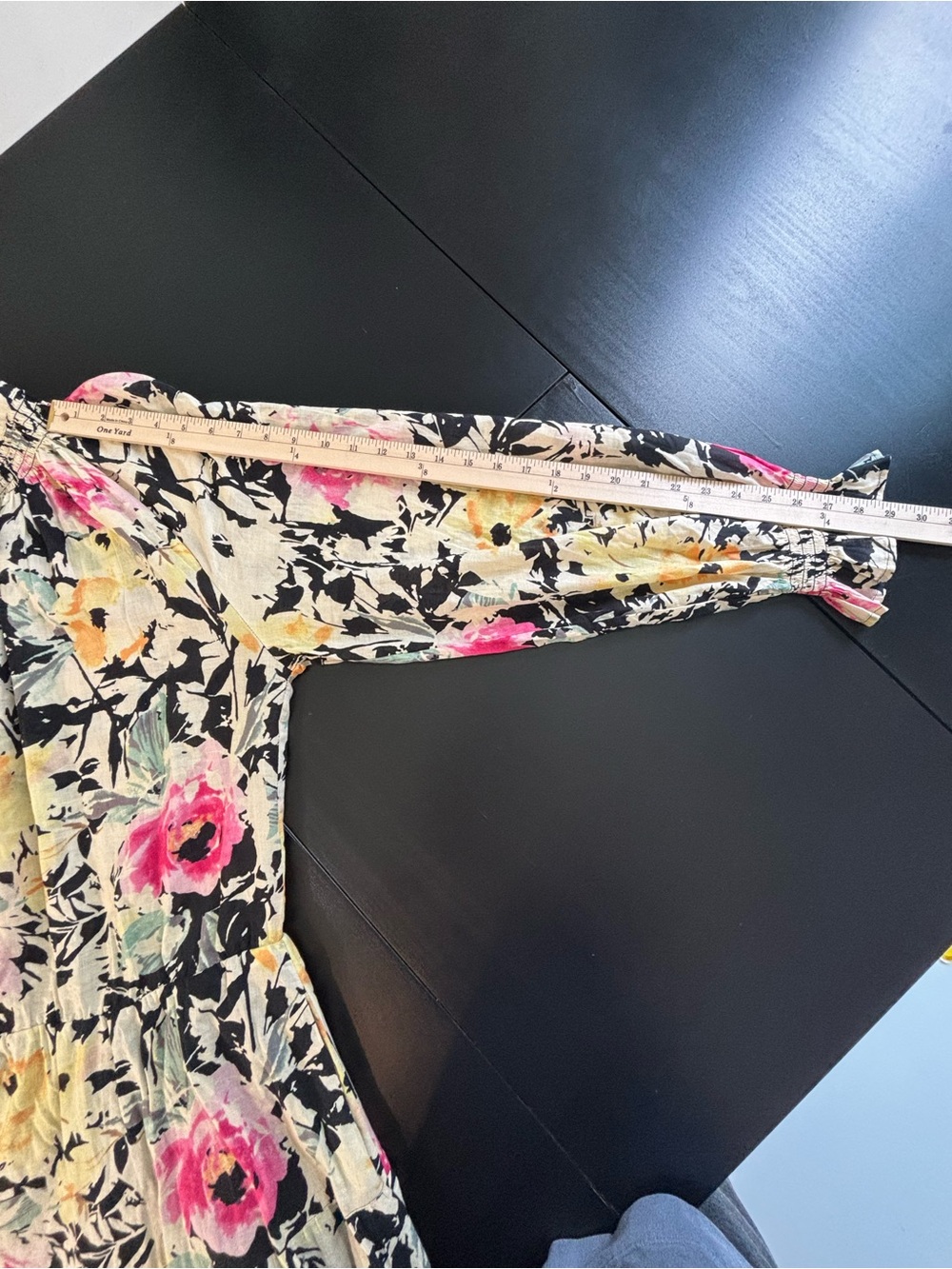Lauren Ralph Lauren Plus Sz 18 Black Label Multicolor Floral Dress Cotton Voile - Picture 15 of 16